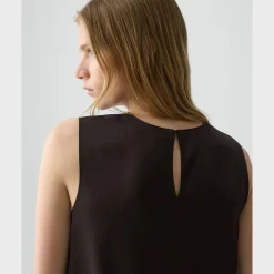 Shell Top in Silk Georgette