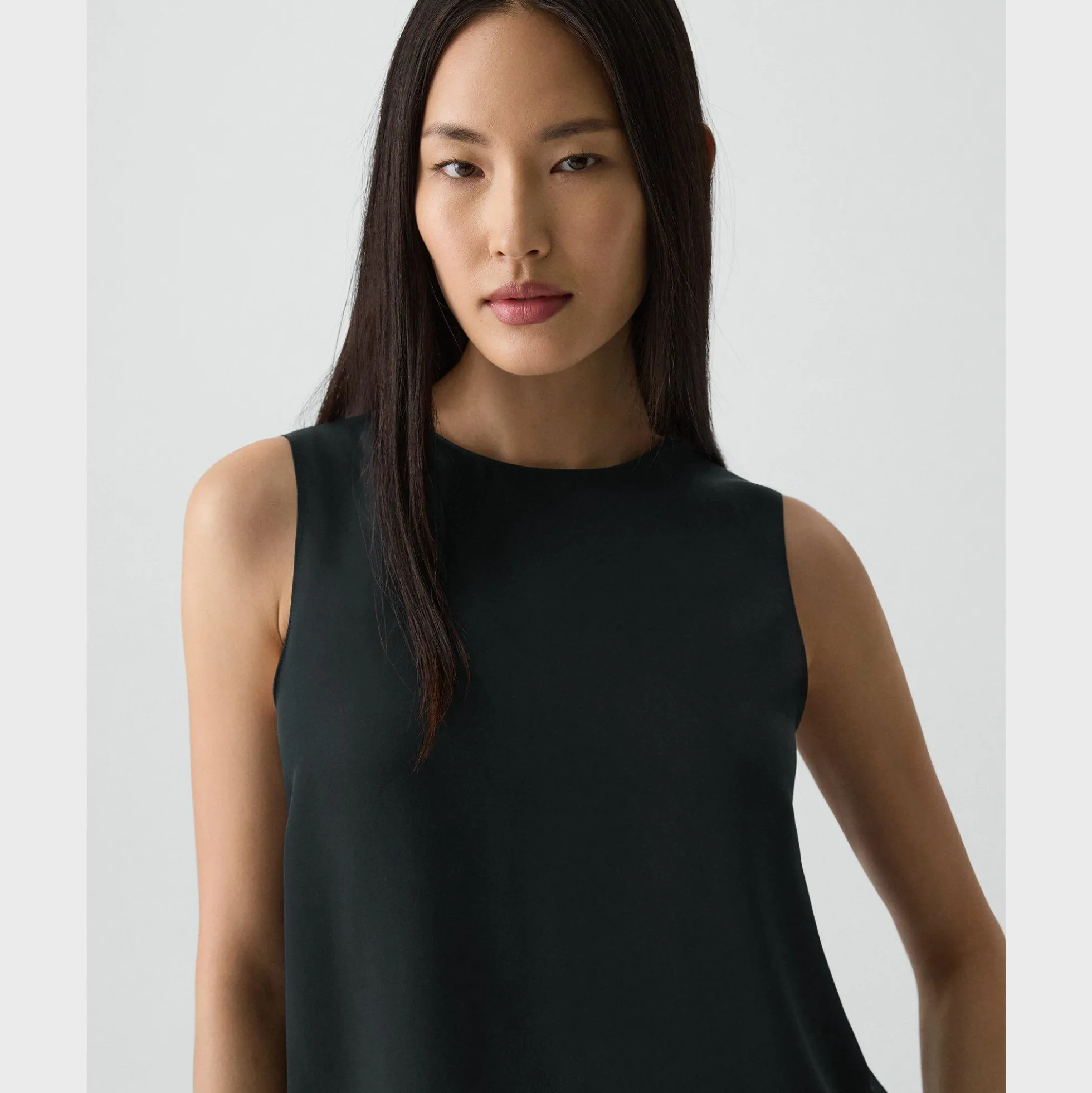 Shell Top in Silk Georgette