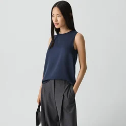 Shell Top in Silk Georgette