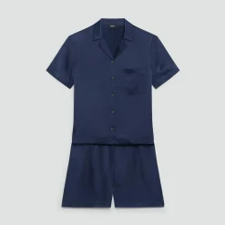 Short Pajama Set in Lounge Silk