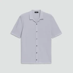 Short-Sleeve Button-Up Shirt in Light Bilen