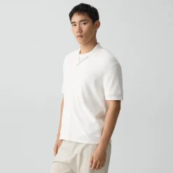 Short-Sleeve Button-Up Shirt in Light Bilen
