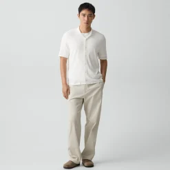 Short-Sleeve Button-Up Shirt in Light Bilen