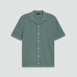 Short-Sleeve Button-Up Shirt in Light Bilen