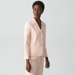 Shrunken Three-Button Blazer in Good Linen