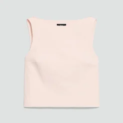 Sleeveless Boatneck Top in Good Linen