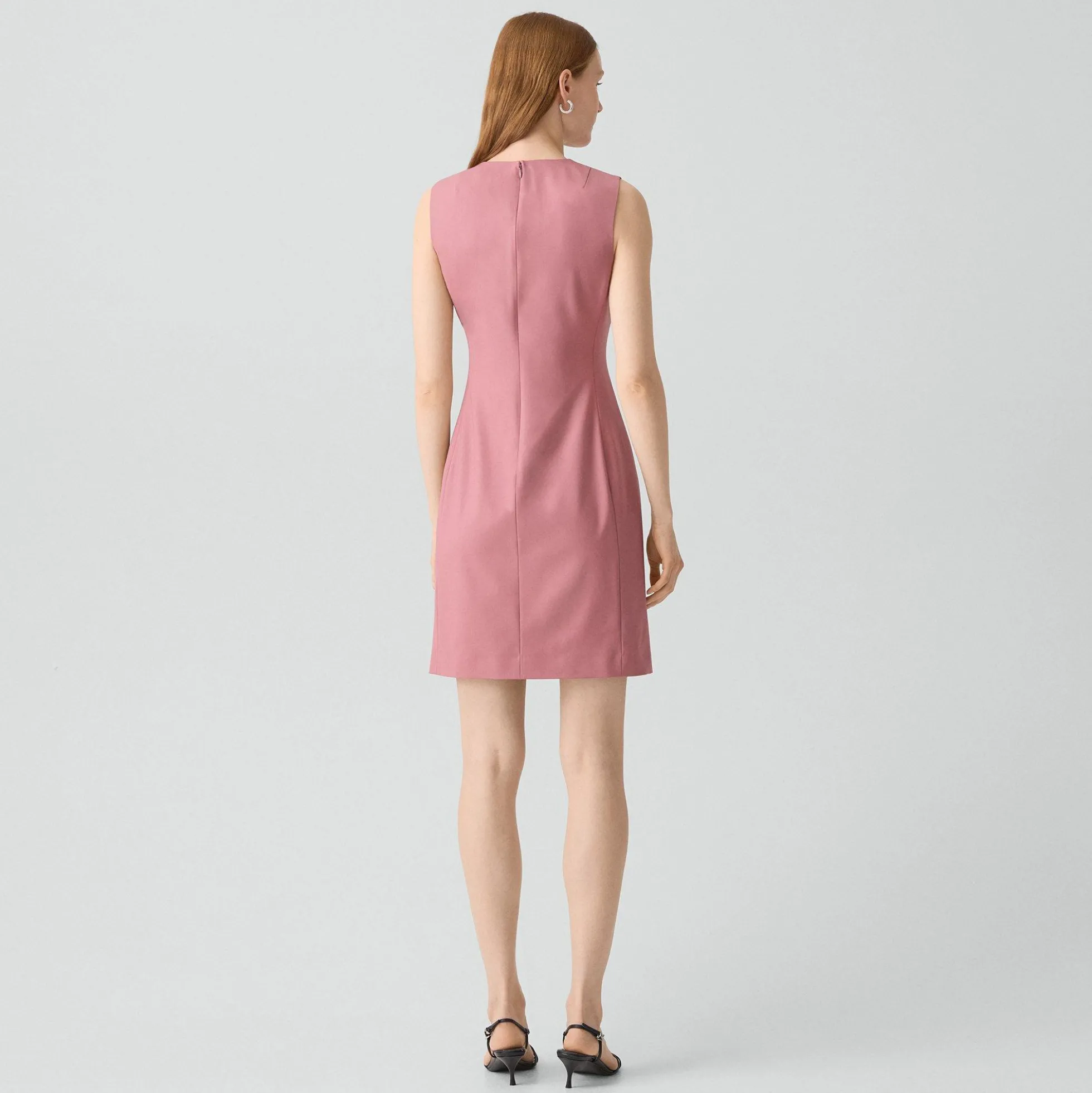 Sleeveless Fitted Dress in Good Wool