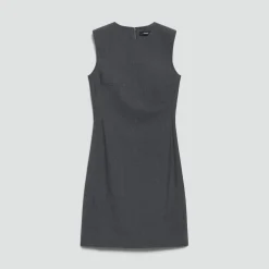 Sleeveless Fitted Dress in Good Wool
