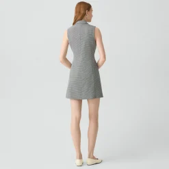 Sleeveless Shirt Dress in Wool-Blend Twist