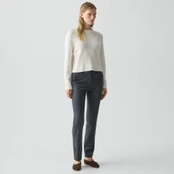 Slim Leg Pant in Wool-Blend Knit