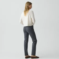 Slim Leg Pant in Wool-Blend Knit