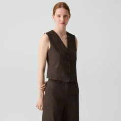 Slim Vest in Good Linen