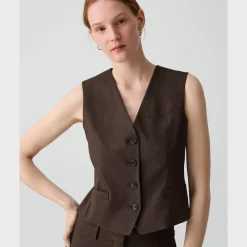 Slim Vest in Good Linen