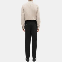 Slim-Straight Wool Gabardine Pant