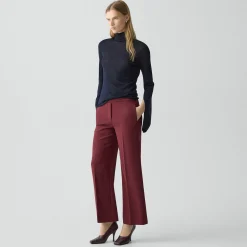 Slit Sleeve Turtleneck Sweater in Wool-Viscose