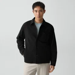 Snap Overshirt in Suede