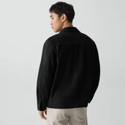 Snap Overshirt in Suede