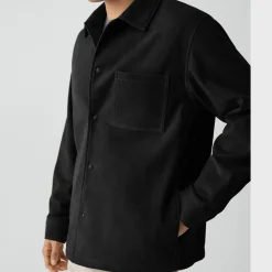 Snap Overshirt in Suede