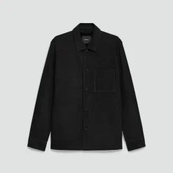 Snap Overshirt in Suede