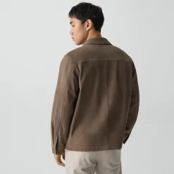 Snap Overshirt in Suede