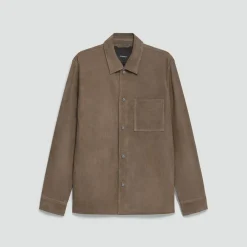 Snap Overshirt in Suede