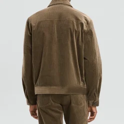 Spread Collar Jacket in Brushed Corduroy