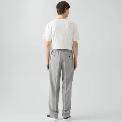 Straight Drawstring Pant in Motion Wool