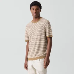 Striped Tee in Pacific Linen