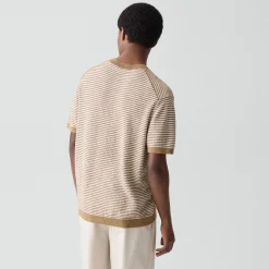 Striped Tee in Pacific Linen