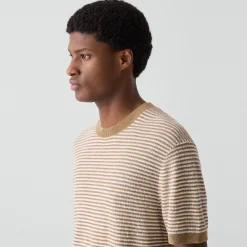 Striped Tee in Pacific Linen