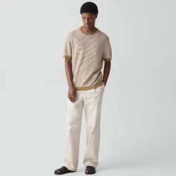 Striped Tee in Pacific Linen