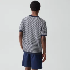 Striped Tee in Pacific Linen