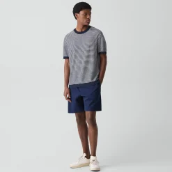 Striped Tee in Pacific Linen