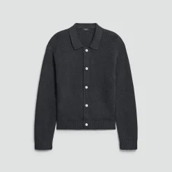 Textured Cardigan in Cotton Silk Slub