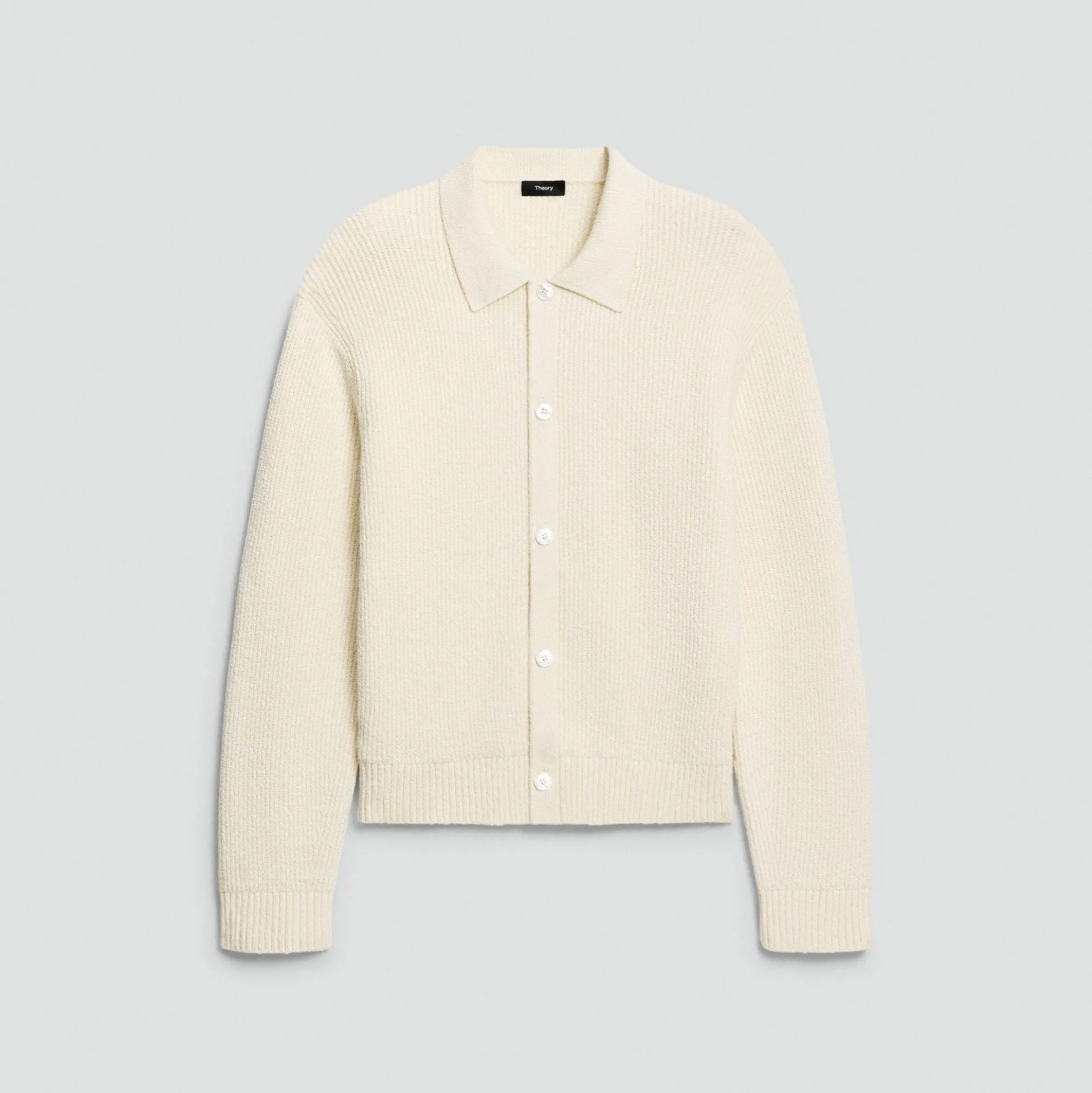 Textured Cardigan in Cotton Silk Slub