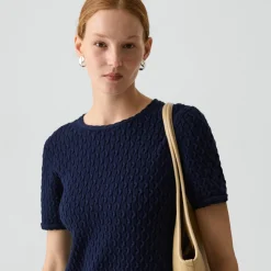 Textured Tee in Orchard Cotton