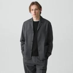 Three-Button Blazer in Cashmere-Blend Flannel