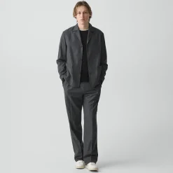 Three-Button Blazer in Cashmere-Blend Flannel