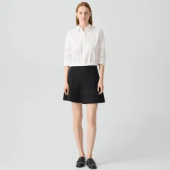 Tiered Flare Skirt in Admiral Crepe