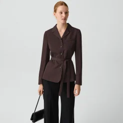 Tie-Waist Jacket in Washed Twill