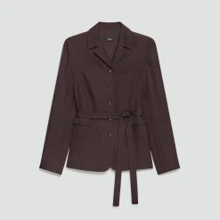 Tie-Waist Jacket in Washed Twill