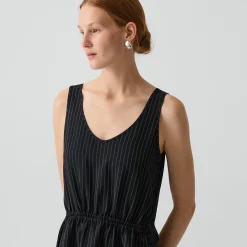 Tie-Waist Tank Top in Washed Stripe