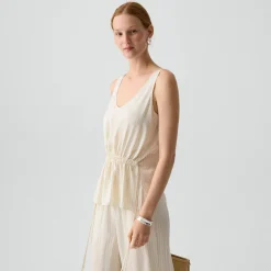 Tie-Waist Tank Top in Washed Stripe