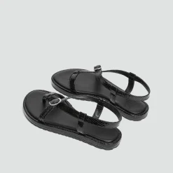 Toe Ring Sandal in Embossed Leather