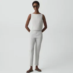 Treeca Pull-On Pant in Textured Linen