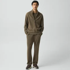 Turtleneck Cardigan in Boiled Wool