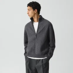 Turtleneck Cardigan in Boiled Wool