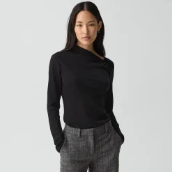 Twist Neck Top in Cotton Jersey