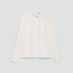Twist Neck Top in Silk Georgette