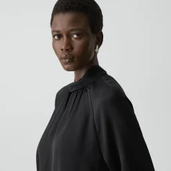 Twist Neck Top in Silk Georgette